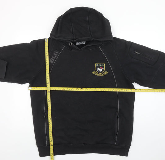 Mens UK Size M BLK Black Pullover Hoodie