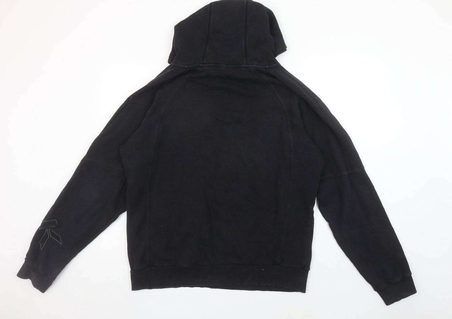 Mens UK Size M BLK Black Pullover Hoodie
