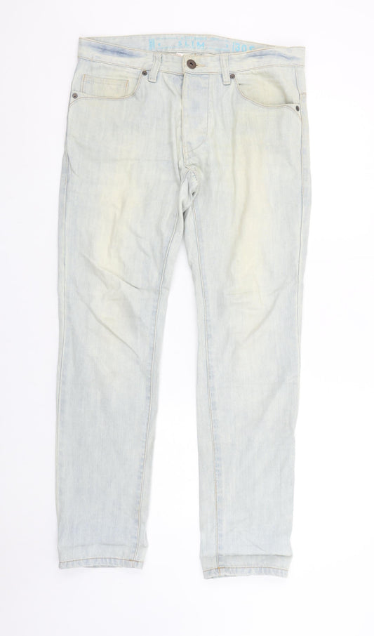 Next Men's Blue Slim Fit Jeans 30S Light Wash Denim