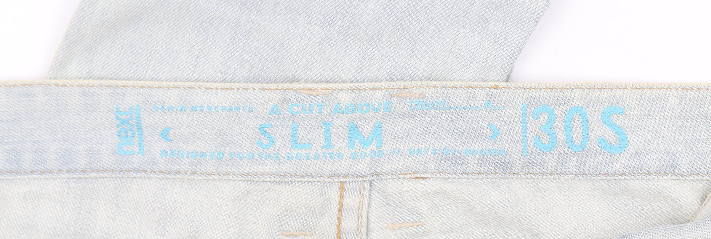 Mens UK Size S NEXT Slim Fit Straight Blue Jeans