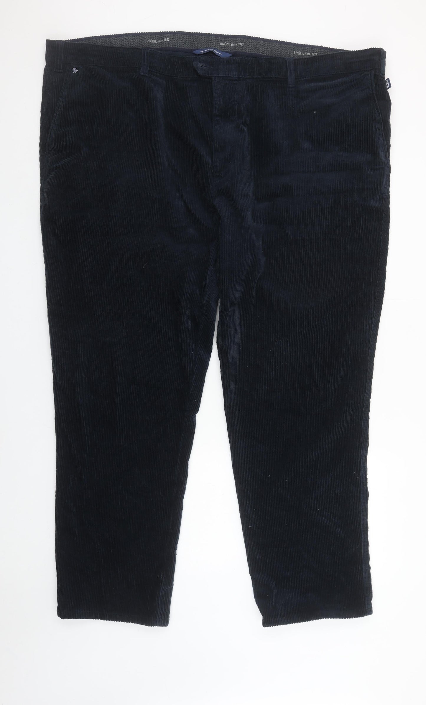 BRÜHL Men's Blue Corduroy Chino Trousers Size 32 Regular Fit