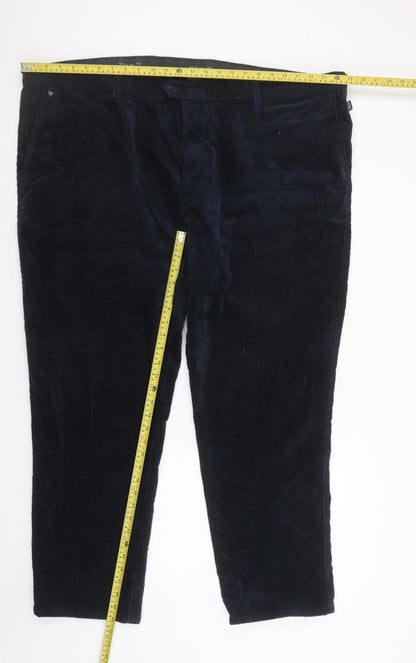 BRÜHL Men's Blue Corduroy Chino Trousers Size 32 Regular Fit