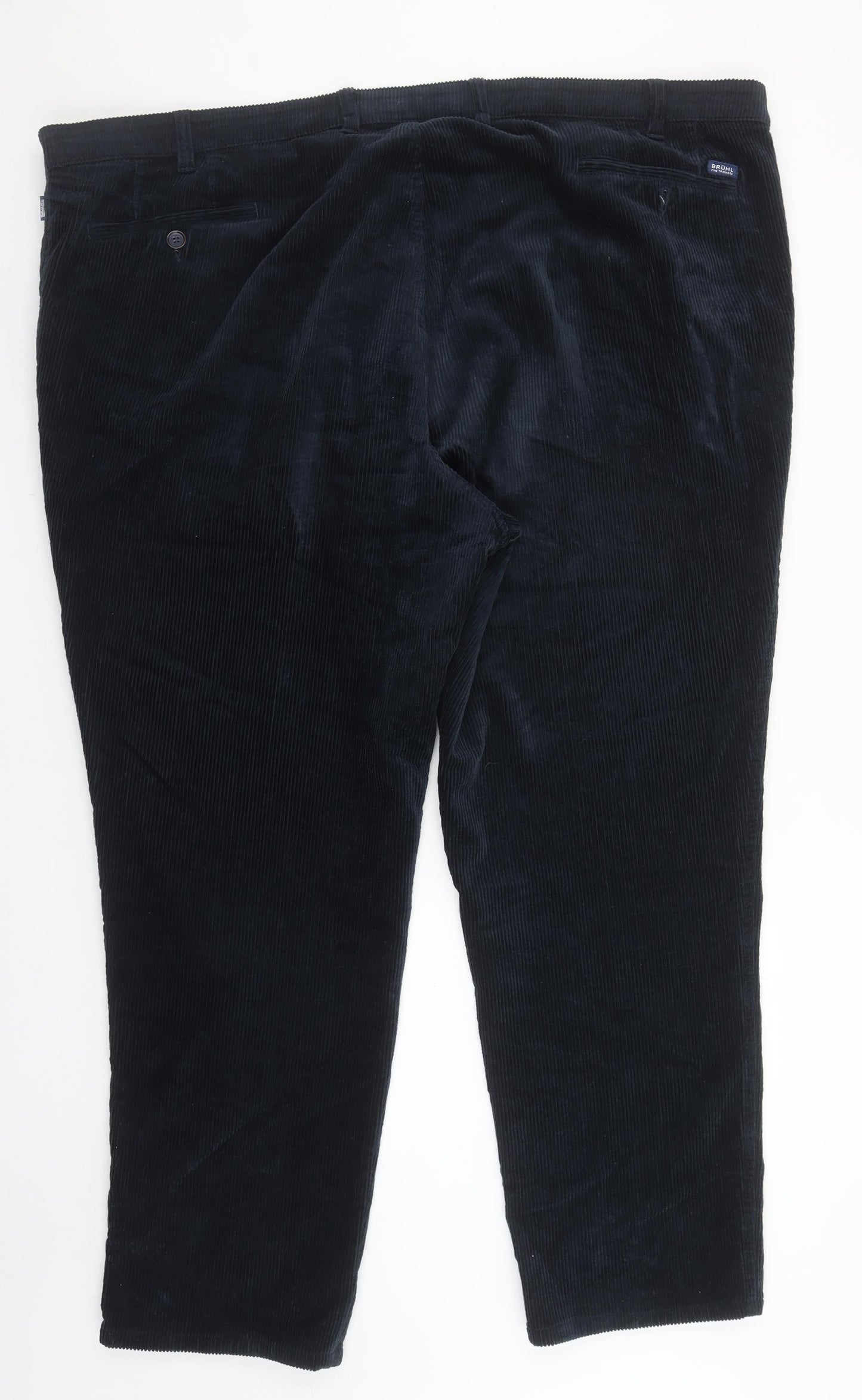 BRÜHL Men's Blue Corduroy Chino Trousers Size 32 Regular Fit