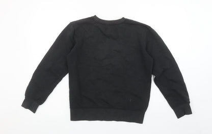 Jordan Boys Black Pullover Fleece Sweatshirt 12-13 Years Logo Crew Neck