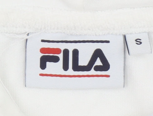 Womens UK Size S FILA White Pullover Hoodie