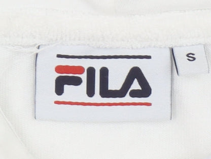 Womens UK Size S FILA White Pullover Hoodie