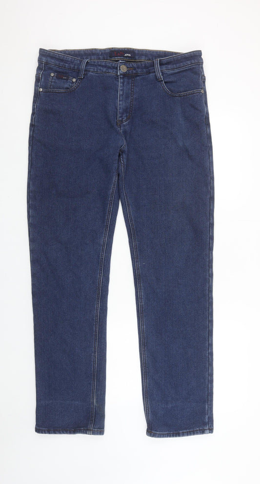 Mens UK Size 37 LUS Jeans Regular Fit Straight Blue Jeans