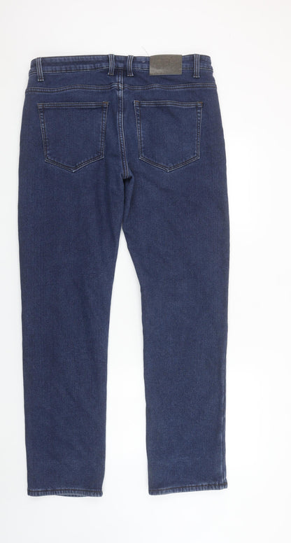 Mens UK Size 37 LUS Jeans Regular Fit Straight Blue Jeans