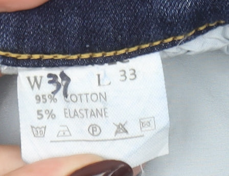Mens UK Size 37 LUS Jeans Regular Fit Straight Blue Jeans