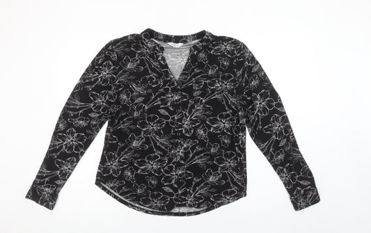 Womens UK Size 14 Classic Black Basic Blouse