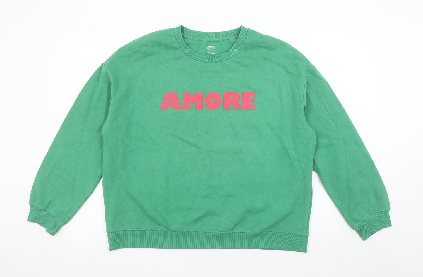 Womens UK Size XL Kiabi Green Pullover Sweatshirt