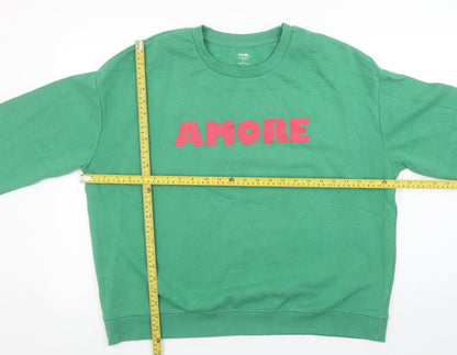 Womens UK Size XL Kiabi Green Pullover Sweatshirt