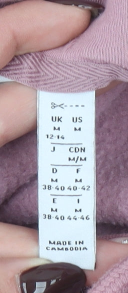 Adidas Women’s Pink Pullover Hoodie Size M 12-14 Cotton Blend Casual