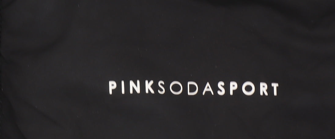 Womens UK Size 12 Pink Soda Sport Black Puffer Jacket