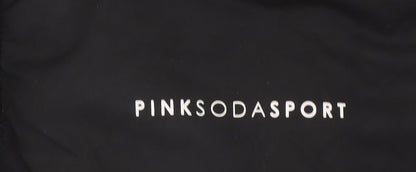 Womens UK Size 12 Pink Soda Sport Black Puffer Jacket