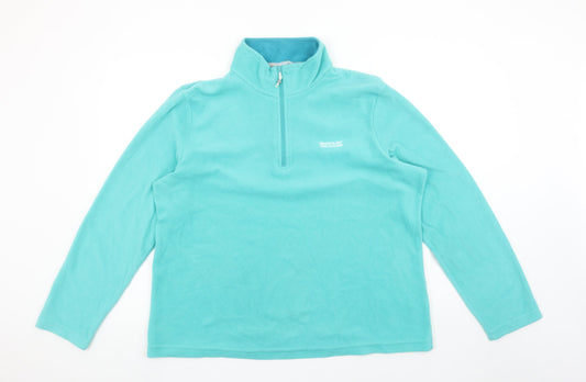Regatta Great Outdoors Women’s Blue 1/4 Zip Fleece Sweatshirt UK 18