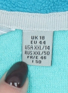 Regatta Great Outdoors Women’s Blue 1/4 Zip Fleece Sweatshirt UK 18