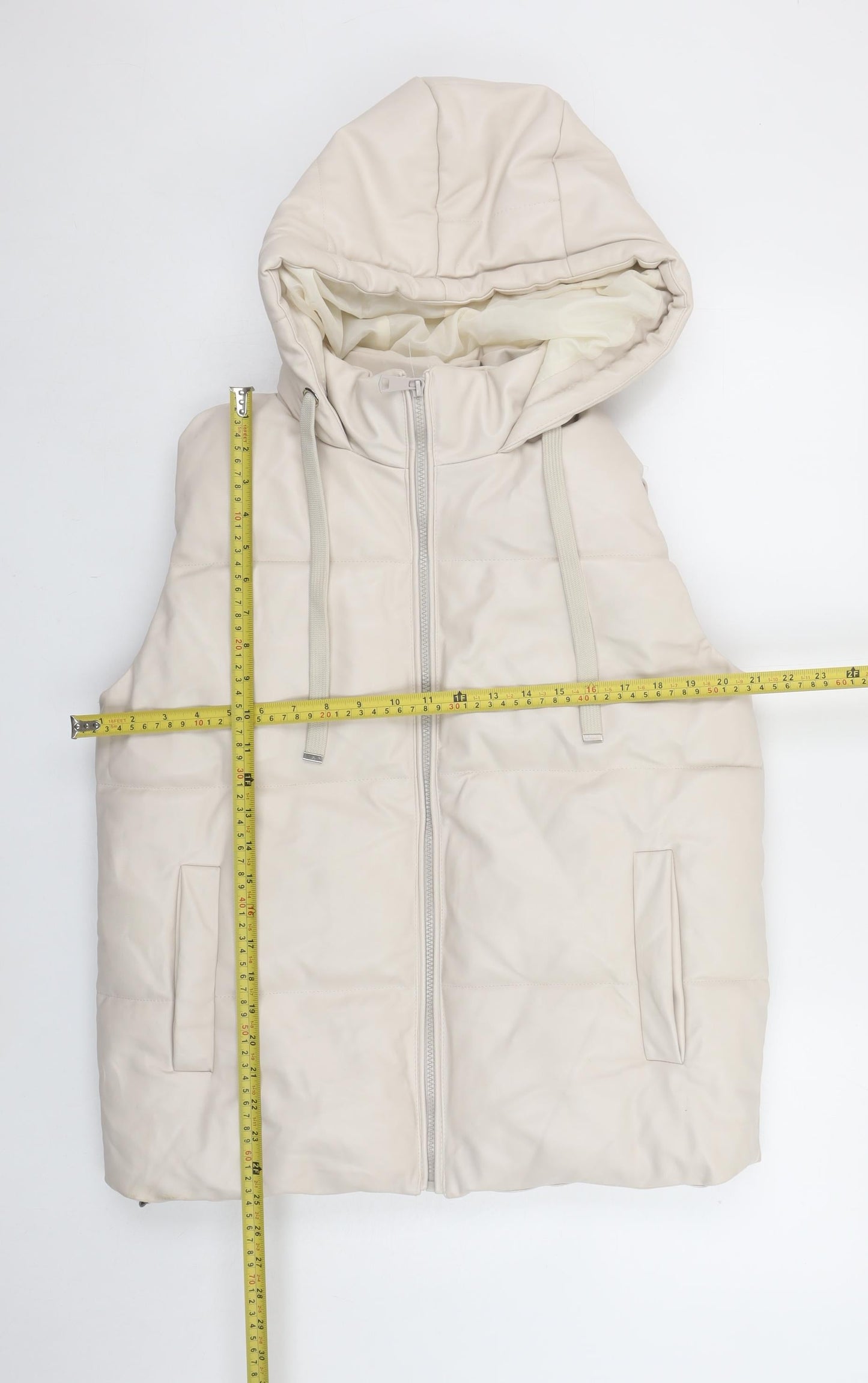 Womens UK Size XL Venessa Rucci Ivory Puffer Jacket
