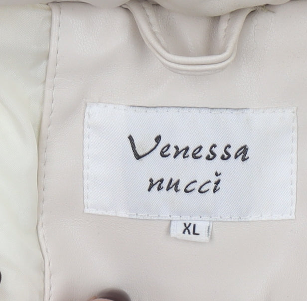 Womens UK Size XL Venessa Rucci Ivory Puffer Jacket
