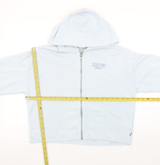 Womens UK Size S Levi's Blue Full Zip Hoodie