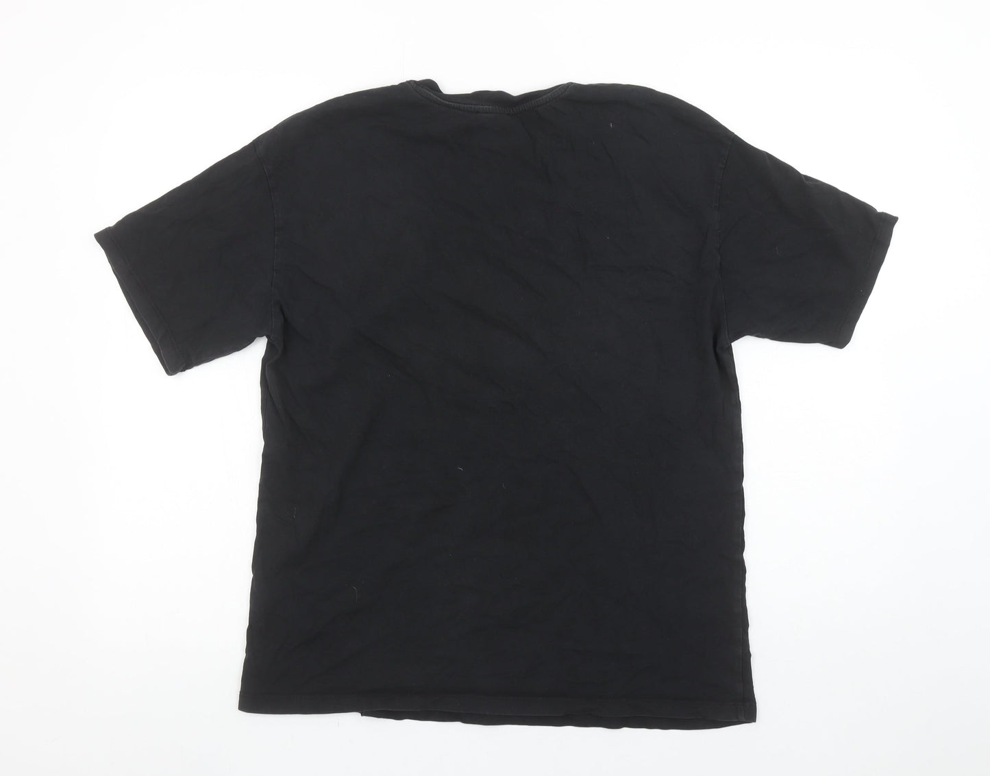 Womens UK Size M DeFacto Black Basic T-Shirt