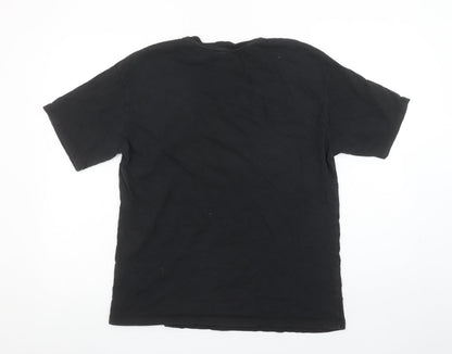 Womens UK Size M DeFacto Black Basic T-Shirt