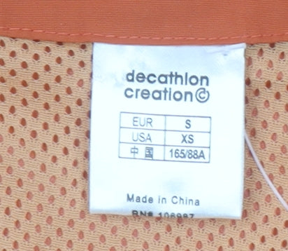 Womens UK Size 10 Quechua Orange Rain Coat