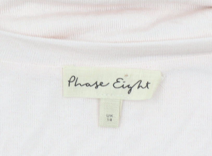 Womens UK Size 14 Phase Eight Beige Tunic Blouse