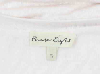 Womens UK Size 14 Phase Eight Beige Tunic Blouse