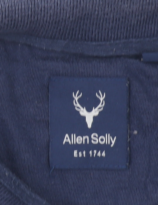 Allen Solly Men's White Striped Collared Cotton Polo Shirt L