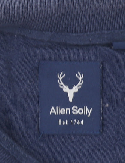 Allen Solly Men's White Striped Collared Cotton Polo Shirt L