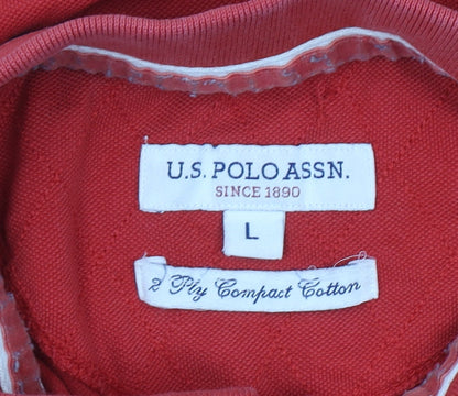 Mens UK Size L U.S. Polo Assn. 100% Cotton Polo Shirt