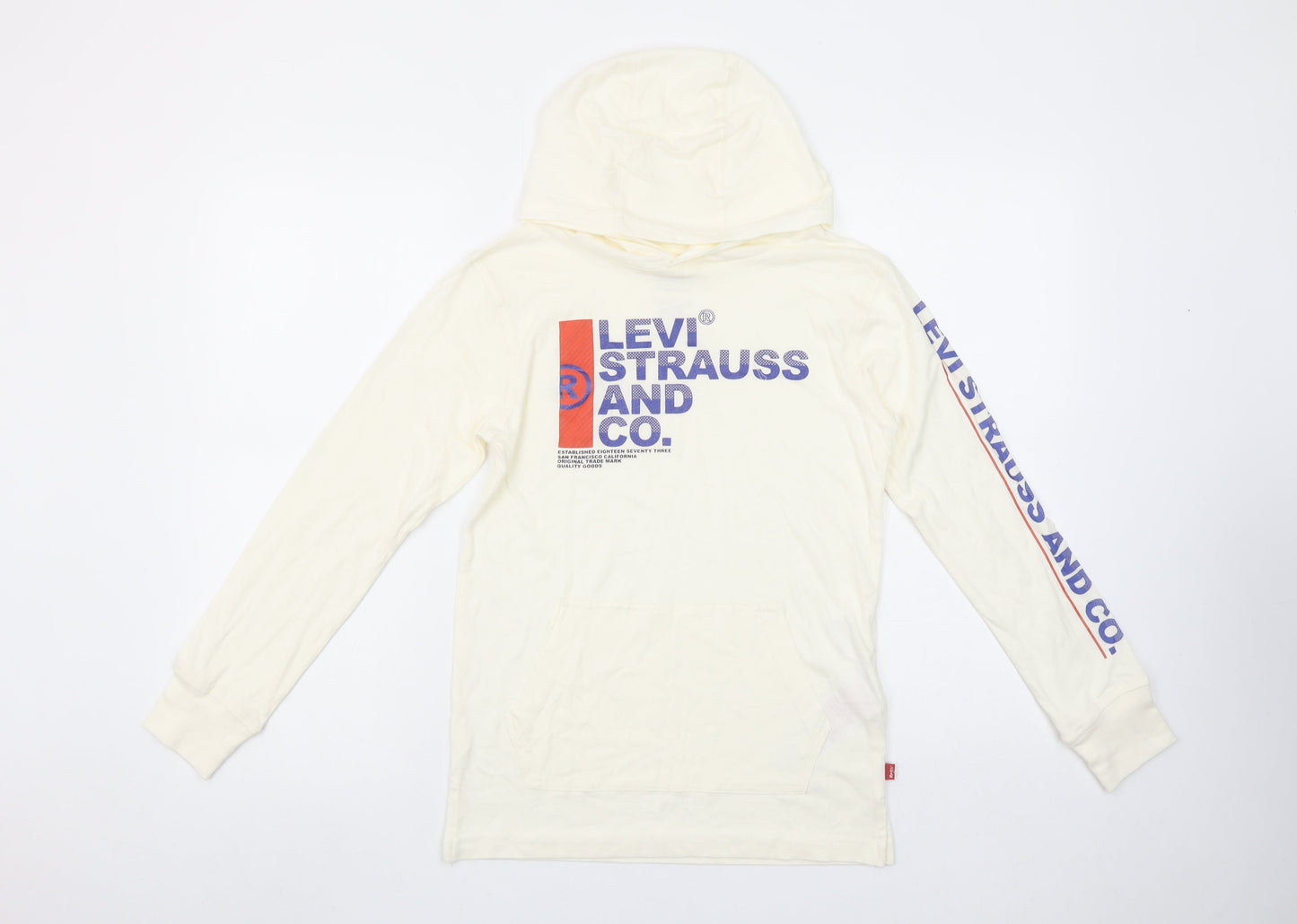 Boys UK Size 10-12 Years Levi's Ivory Pullover Hoodie