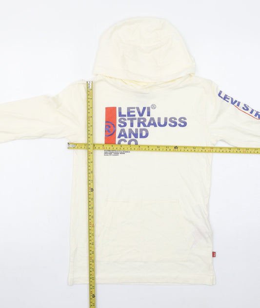 Boys UK Size 10-12 Years Levi's Ivory Pullover Hoodie