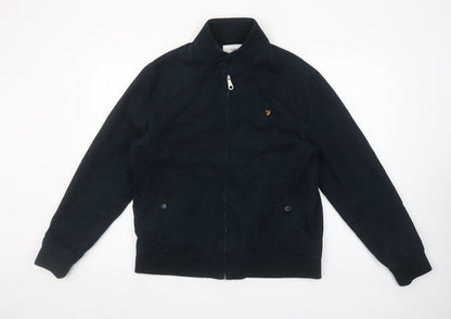 Mens UK Size L Farah Black Bomber Jacket