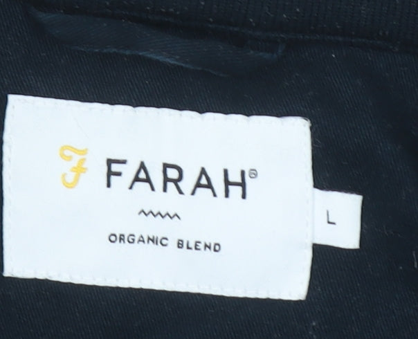 Mens UK Size L Farah Black Bomber Jacket