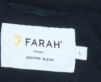 Mens UK Size L Farah Black Bomber Jacket