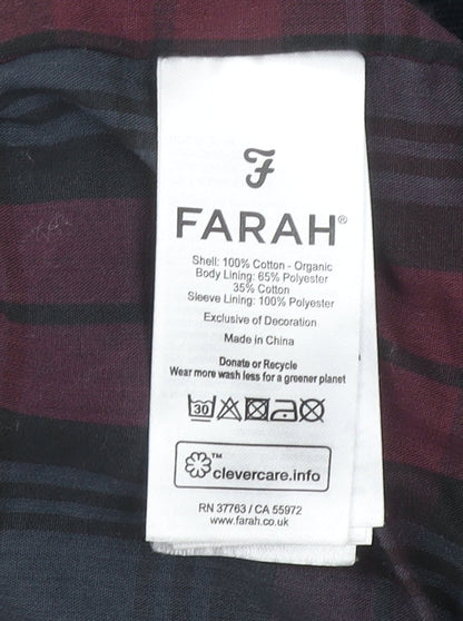 Mens UK Size L Farah Black Bomber Jacket