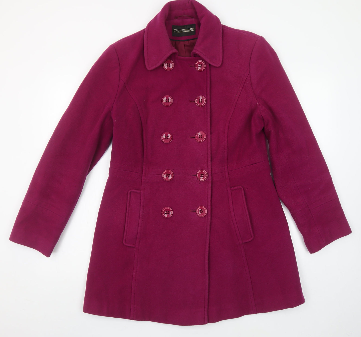 Womens UK Size 12 BHS Pink Pea Coat