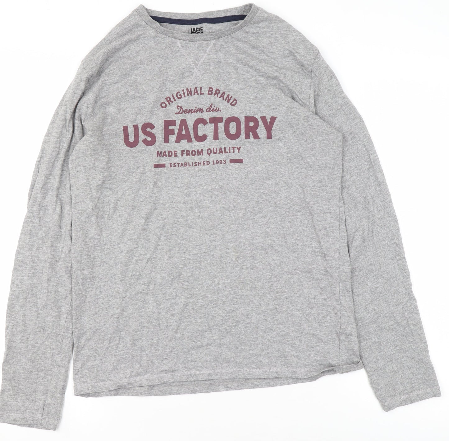 Womens UK Size S La Redoute Grey Basic T-Shirt