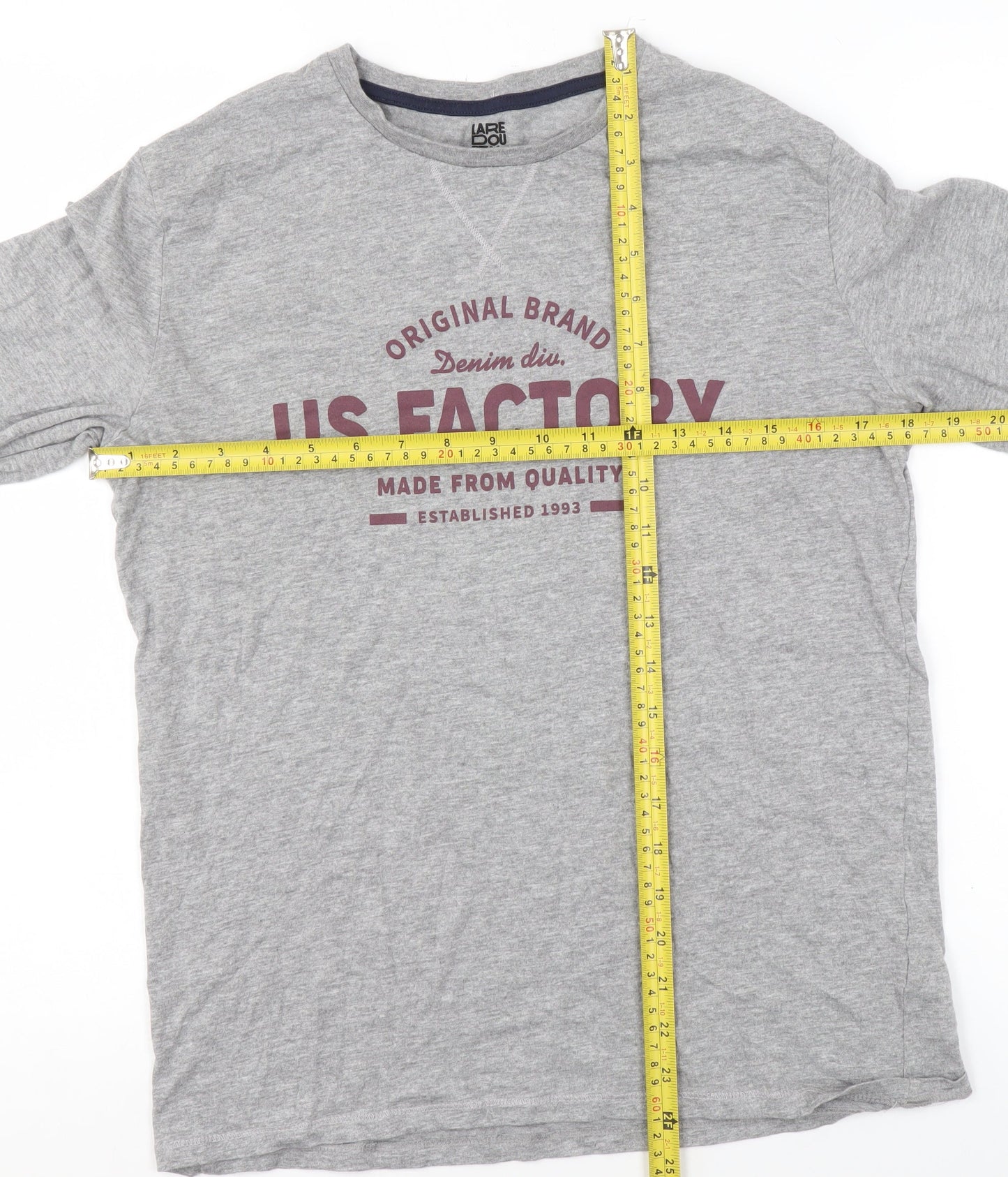 Womens UK Size S La Redoute Grey Basic T-Shirt