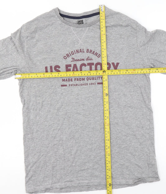 Womens UK Size S La Redoute Grey Basic T-Shirt