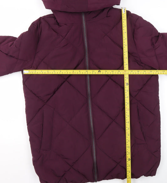 Womens UK Size 8 ASOS Purple Puffer Jacket