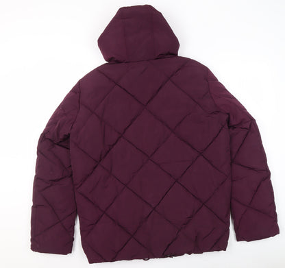 Womens UK Size 8 ASOS Purple Puffer Jacket