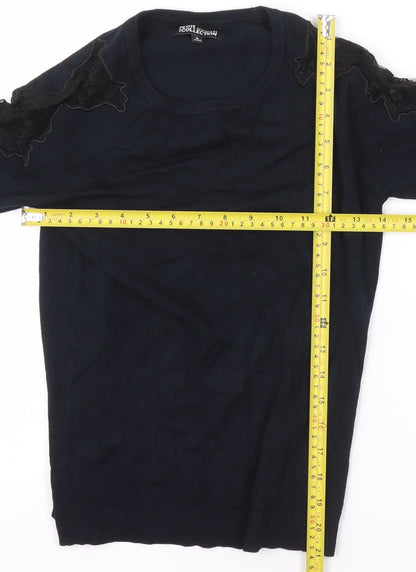 Womens UK Size 6 Debenhams Black Basic Blouse