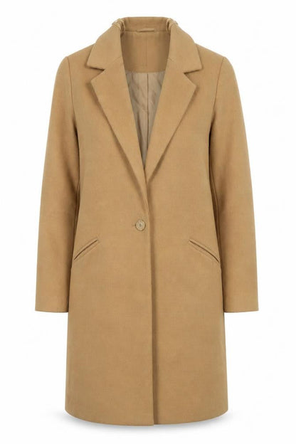 Womens UK Size 10 New Look Beige Overcoat