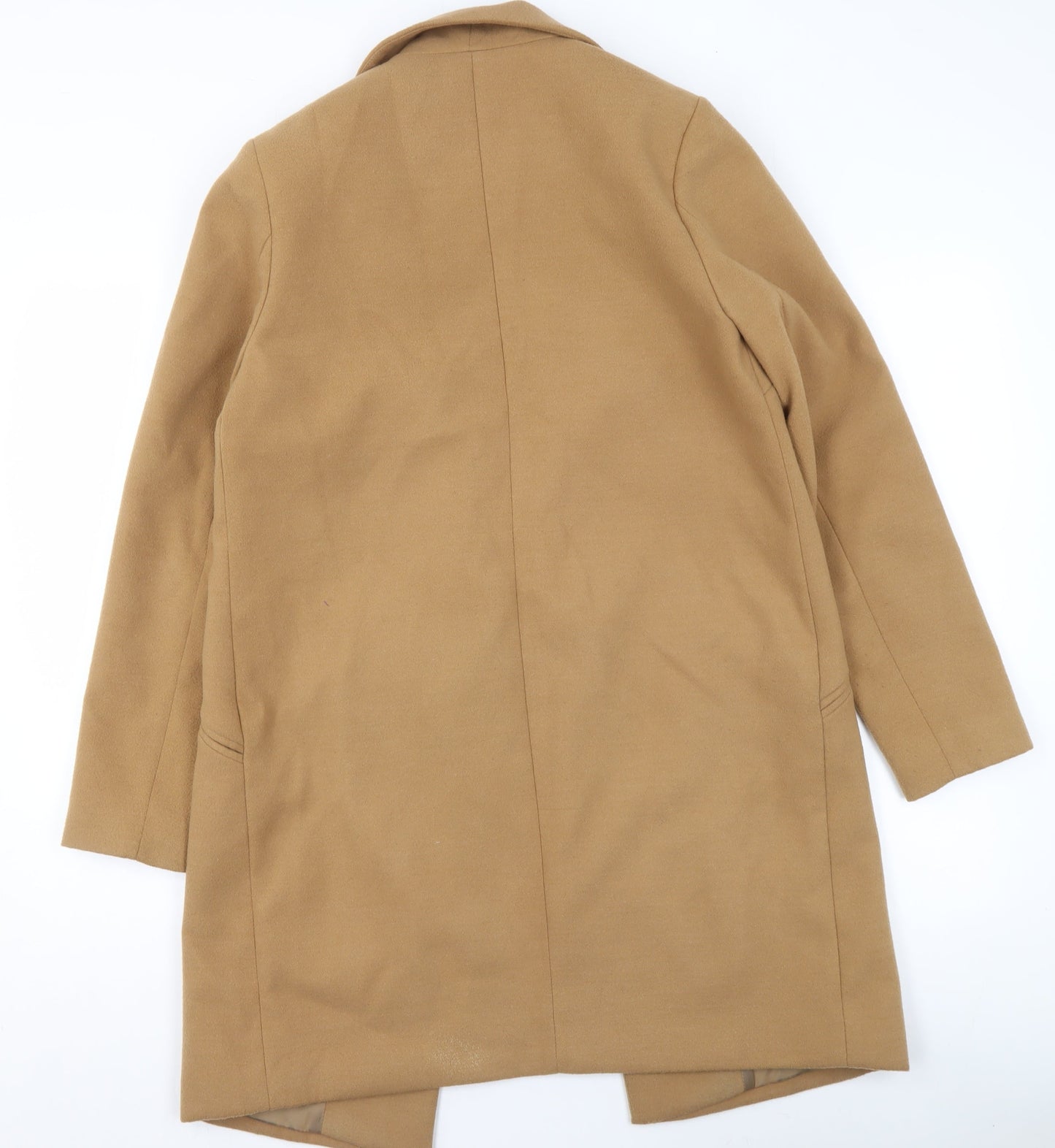 New Look Women Beige Mid-Length Overcoat Size 10