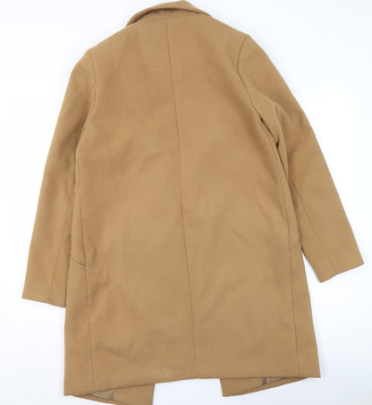 New Look Women Beige Mid-Length Overcoat Size 10