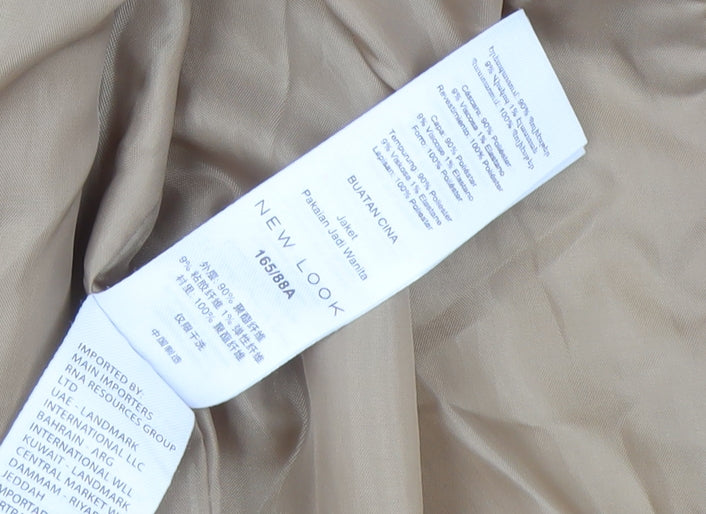 New Look Women Beige Mid-Length Overcoat Size 10