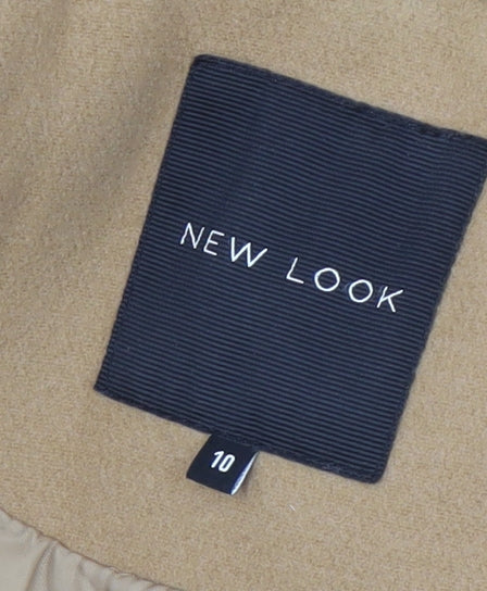 New Look Women Beige Mid-Length Overcoat Size 10